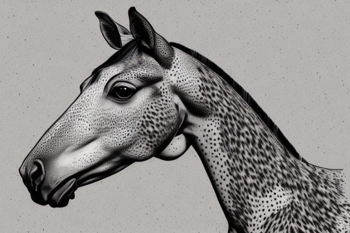 An appaloosa horse in a rural setting in klerksdorp
