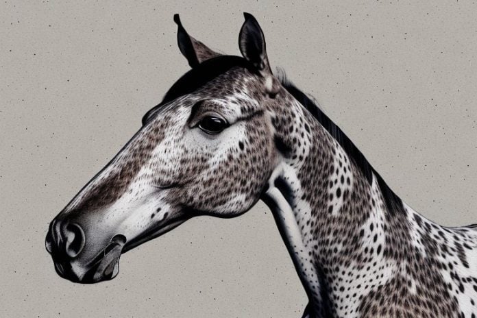 An appaloosa horse in a rural setting in potchefstroom