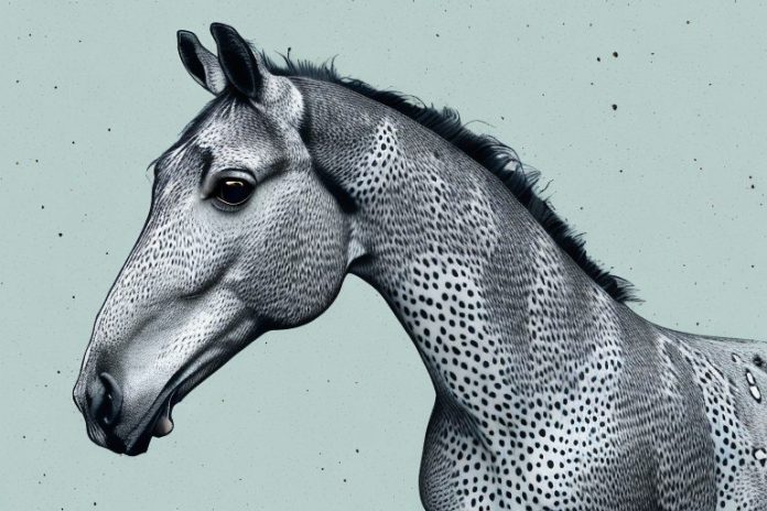 An appaloosa horse in its natural environment in mabopane