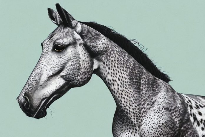 An appaloosa horse in a natural setting in the western cape