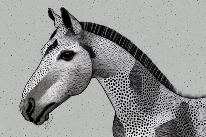 An appaloosa horse in a natural setting in stellenbosch