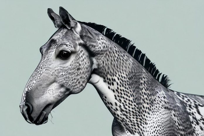 An appaloosa horse in a natural setting in cape town