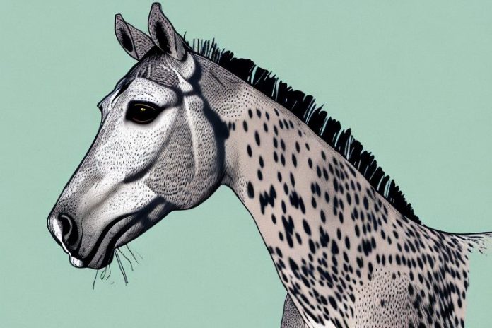 An appaloosa horse in a natural setting in knysna