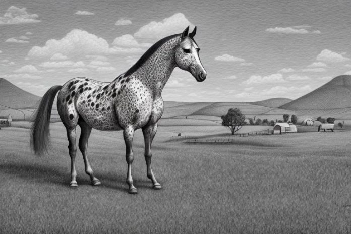 An appaloosa horse in a rural setting in worcester