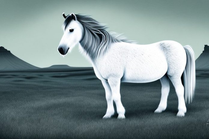 An icelandic horse standing in a rural south african landscape
