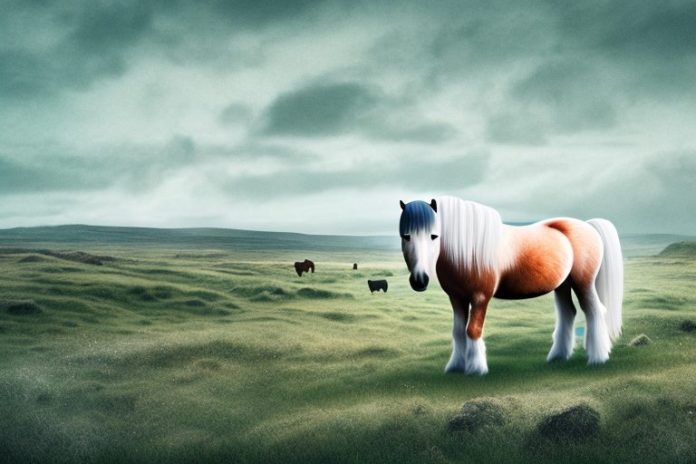 An icelandic horse in a rural landscape in empangeni