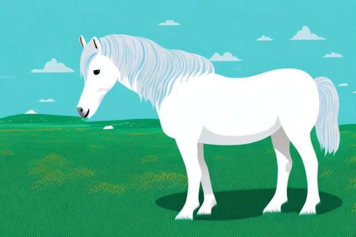 An icelandic horse in a grassy field in umhlanga