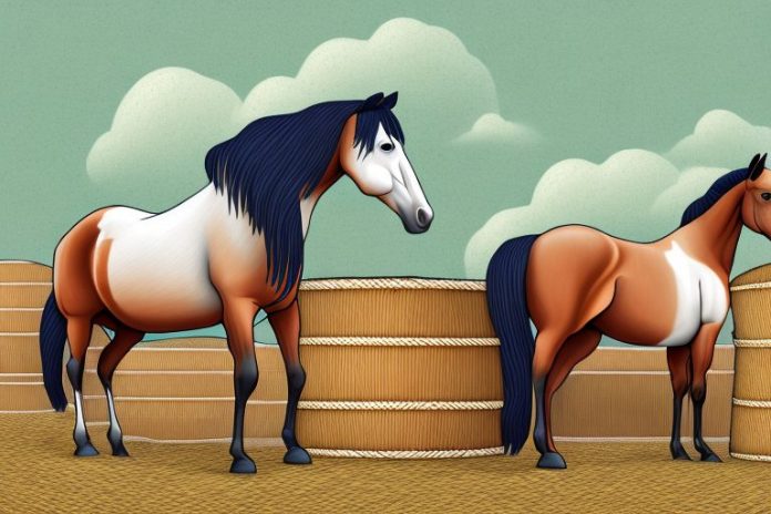 A horse in a stable