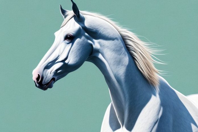 A horse in a hartswater landscape