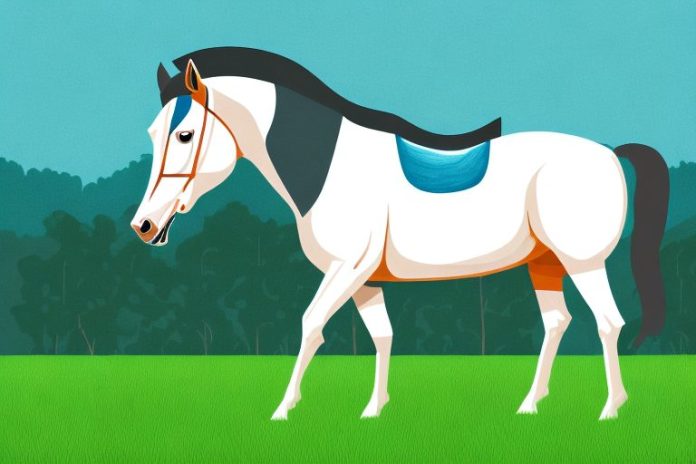 An american quarter horse in a pasture