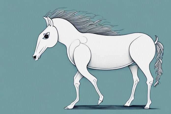 A kathiawari horse in a natural setting