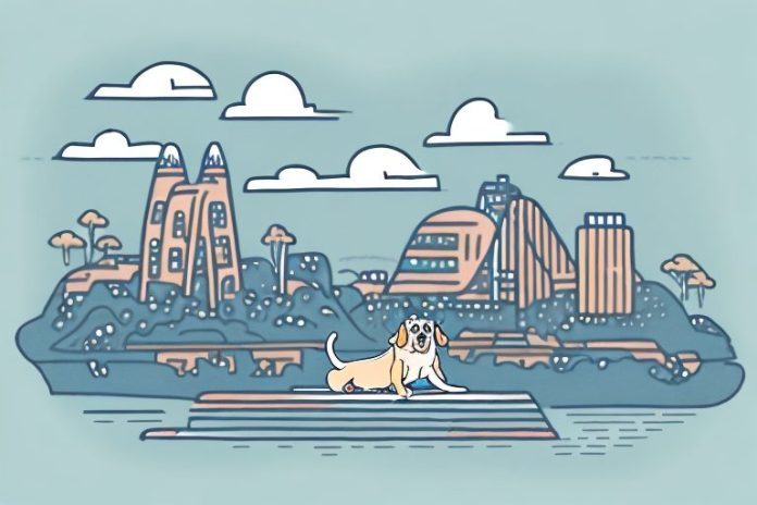 A pet in a newcastle landscape