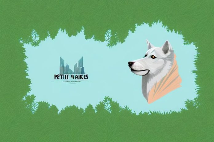 A pet in a park setting
