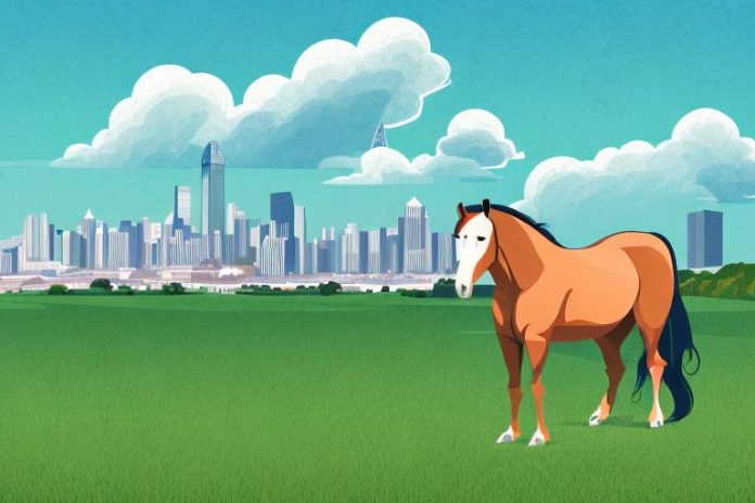 A horse in a rural setting