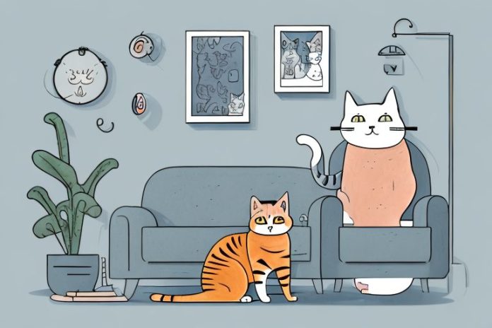 A cat in a cozy home environment