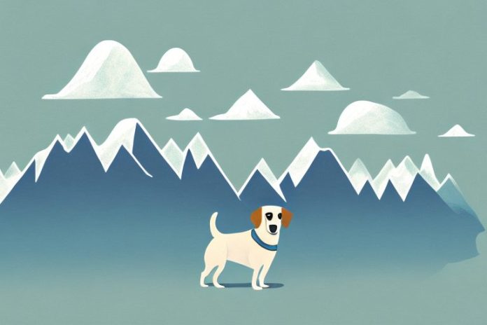 A dog in a beautiful queenstown landscape
